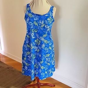 Columbia TropicalBlue Print PFG Tank Dress - Size Large